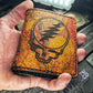 (Only 1) Handmade 6 Pocket Grateful Dead Marbled Color Explosion Leather Bifold Minimalist Wallet