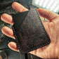 Metallic Lost Reaper Embossed Hand Made Leather Minimalist Wallet