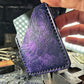 Metallic Purple Angry Kraken Embossed Hand Made Leather Minimalist Wallet