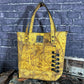 Dinosaur Skin Handmade Green Leather Tote Bag