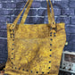 Prehistoric Green Handmade Leather Slouch Tote Bag