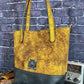 Prehistoric Green/Black Handmade Leather Tote Bag